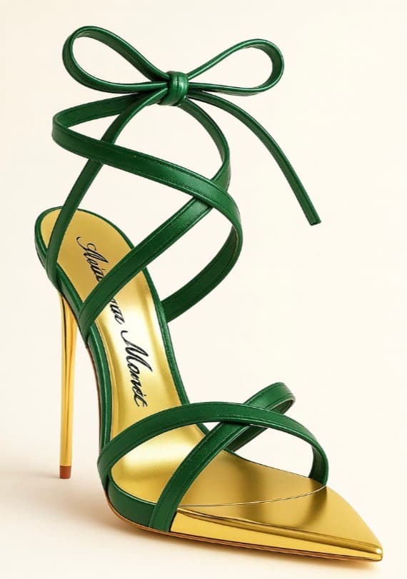 The Luxe Heart Stiletto in Émeraude